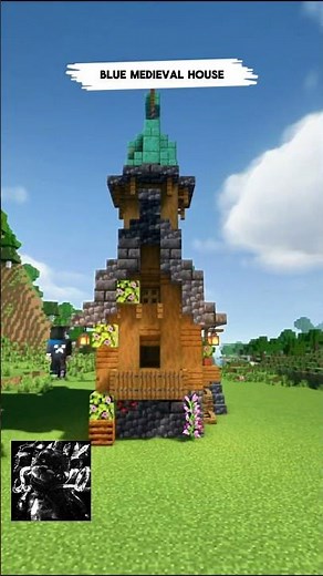 Minecraft Easy Blue Medieval Starter House😱| MineXBuilds #rinkujha