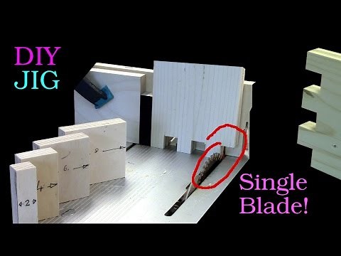 How to Make Finger Joints on a Table Saw with a Single Blade - DIY JIG