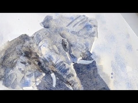 You Won't Believe How I Started This Elephant! 🐘🖐️ Watercolor Hack