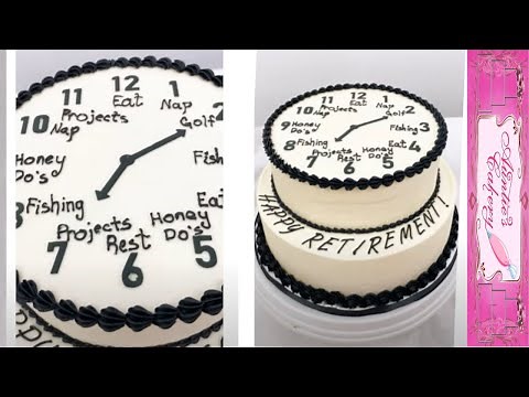 Time To Retire! DECORATING a Retirement Clock Cake 🍰 Creative Retirement Cake Idea!