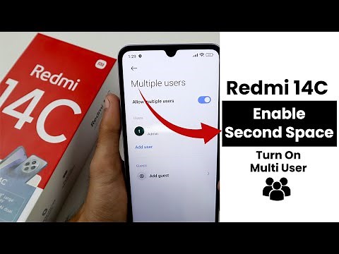 Enable Second Space In Redmi 14C | Turn On Multi User