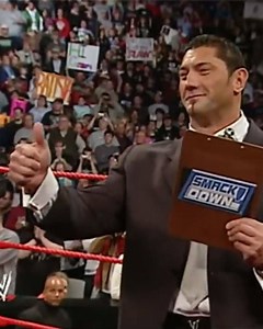 2.7M views · 22K reactions | #TBT to when a thumbs down by Dave Bautista (Batista) decided his WWE WrestleMania opponent, and put the final nail in the coffin for 'Evolution'. | WWE on FOX | Facebook