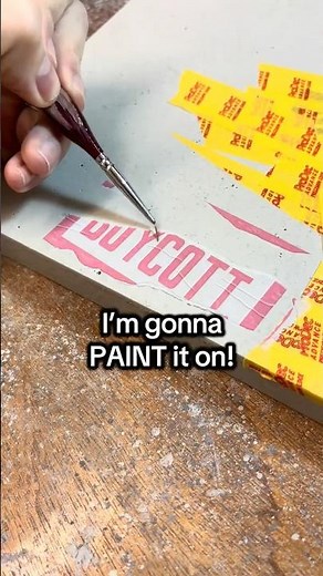 This Tattered Sticker Is PAINTED On! 🖼️ #acrylicpainting #arttutorial #paintingtutorial