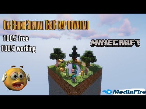 how to download minecraft mod/map 16x16 one chunk survival?😍