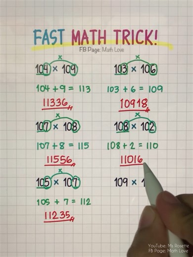 21K views · 236 reactions | Speed Up Your Math with This Genius Trick!  #mathtricks | Math Love | Facebook