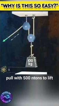 How Pulleys Reduce Effort? 🧠 Mechanical Advantage Explained #shorts