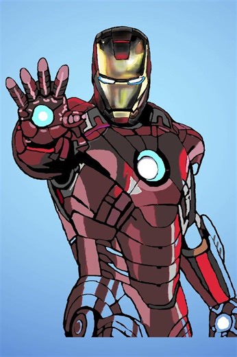 Dessin d'Iron Man, en mode "je vais te fumer"? 34 étapes