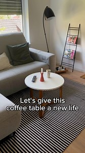 114K views · 125 reactions | From white to wavey See how we turn a tired, dirty white coffee table into a wave of style with d-c-fix adhesive film sage green.#dcfix #upcycling #reloved #diyonabudget #diyproject #jyskhack | d-c-fix | Facebook