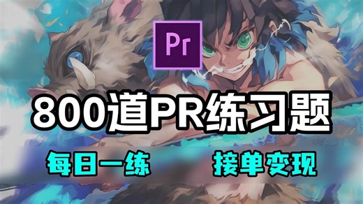 【PR练习手册】PR2025动漫卡点终极题库,全案例教学，手把手教你学会剪辑，超实用篇！！（附节素材合集）