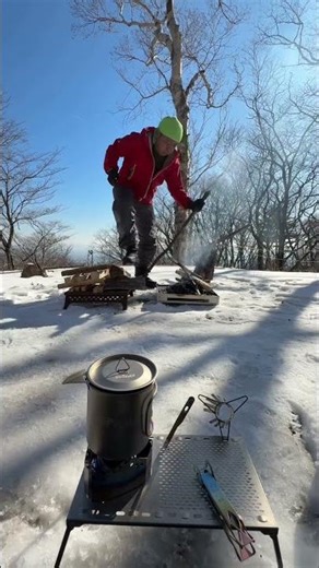 最高かよ😃 #camping #雪中キャンプ #coffee #ソロキャンプ #笑s