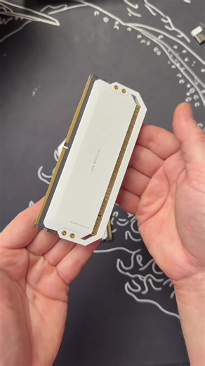 Custom Hydrodipping our Corsair ram for a new build. Honestly I am digging the look, but I feel we need to test out the other patterns on this set of DDR5. What do you think of the turnout? #ddr5 #pcmod #gamingpc #corsair #pcsetup