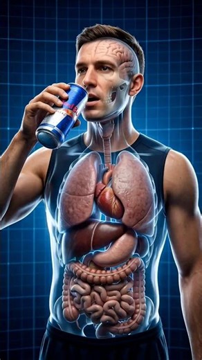 Red Bull Inside Your Body ⚡ 3D Medical Animation | Benefits & Side Effects Explained