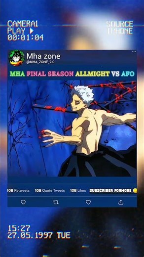 Allmight vs AFO final showdown 🔥☠️ || #mha #myheroacademia #deku #fyp #anime #bnha #viral #trending