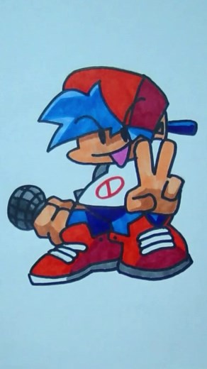 Cómo dibujar a Boyfriend de Friday Night Funkin