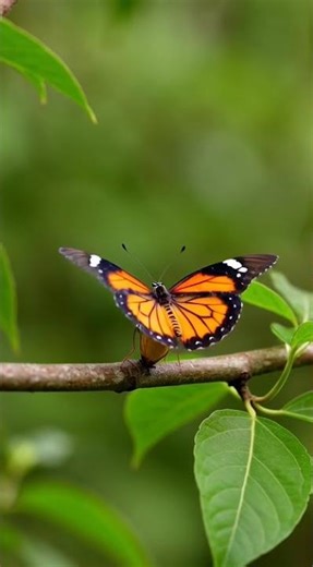 Beautiful and charming scene of butterflies flying