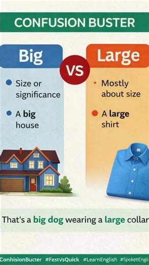 Confusion Buster 🤯 | Big vs Large