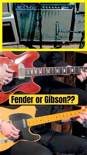 ES-330 or Tele? #guitar #fender #gibson #guitarpedals #sg #telecaster #pedalboard #tone #studio #jhs