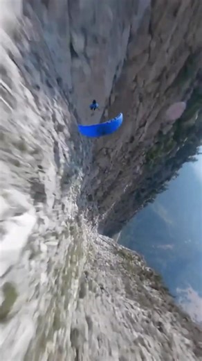 Flying Inches From Death… This Cliff Flight Is INSANE 😳🪂#shorts