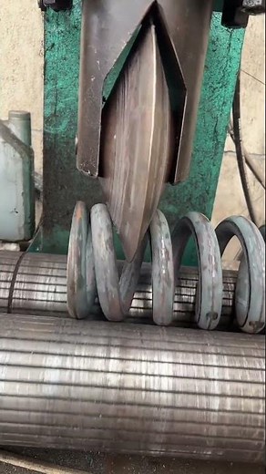 Industrial Steel Coil Forming Process | Powerful Metal Ring Rolling Machine in Action