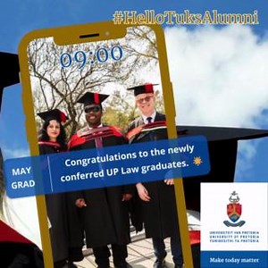 LAST DAY OF GRAD SEASON: Our Autumn Graduations season is drawing to a close, and we’re ending on a high. Today we applaud the new graduates from our Faculty of Law🎓. As you soar into the future, remember to continue to Make today matter 📜! Watch your graduation live stream here: https://ow.ly/6e1150REBM0 #HelloTuksAlumni #UPGraduate2024 #UPGraduation2024 #UniversityOfPretoria | University of Pretoria