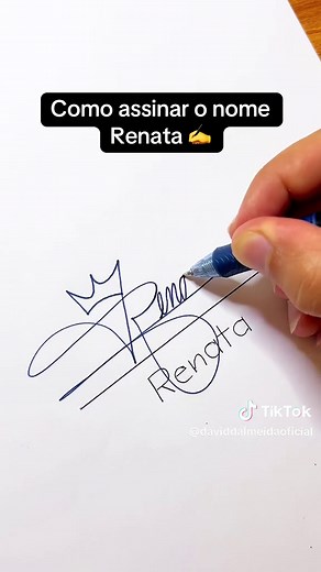 Como assinar o nome Renata passo a passo