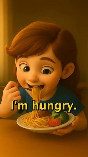 🍝 I'm Hungry | Easy English Sentence for Beginners