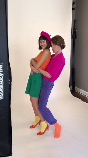 🌈 Colorblock forever 🌈 #colorblock #fashion #vintage #colorful #retro #80s #90s