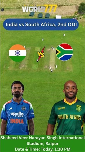 #INDvsSA #2ndODI #IndiaCricket #SouthAfricaCricket #Cricket2025 #RaipurODI #MatchDay #CricketFans.