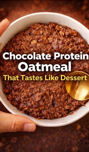 Chocolate protein oatmeal that tastes like dessert