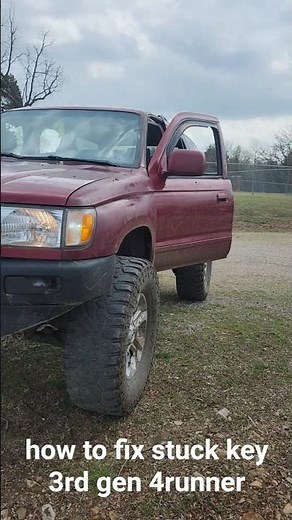 How to fix a stuck key in ignition (ALL 3RD GEN 4RUNNERS)