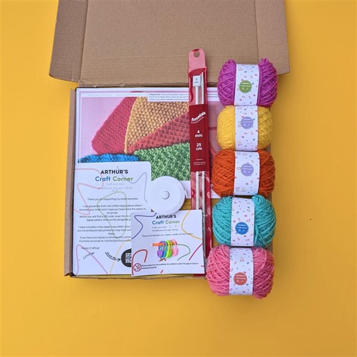 Learn to Knit Left Handed: All in One Knitting Kit for Beginners, Great Gift for Mindfulness, Materials, Tools and Tutorials Included - Etsy