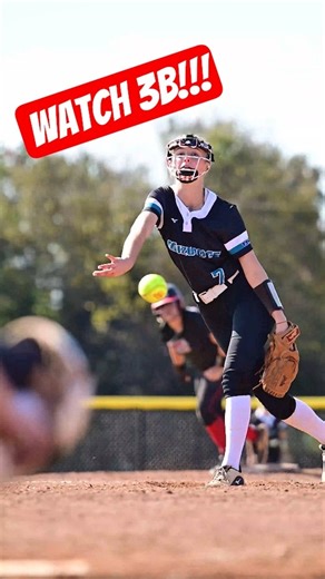 DENIED! 🚫 Incredible Slow Mo Tag at 3rd Base! 🥎#softball