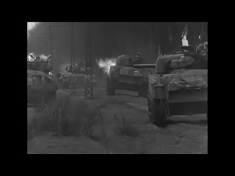 3rd Armored Division Push to Cologne March 1945 - Combat Footage [ WWII Documentary ]