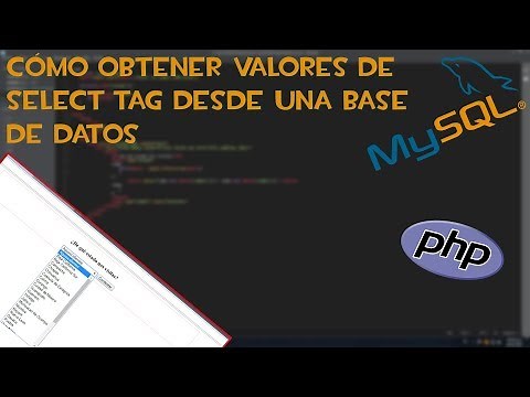 Cómo Obtener Valores De Select Option Desde Una Base De Datos
