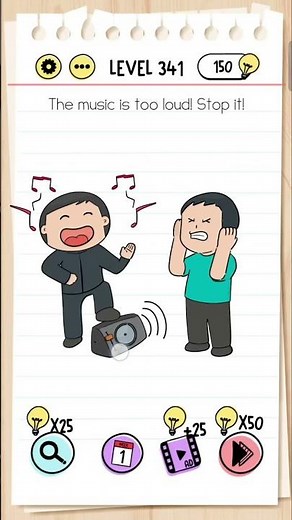 Brain Test Level 341 answer - The music is too loud! Stop it! #shorts #braintest #gaming