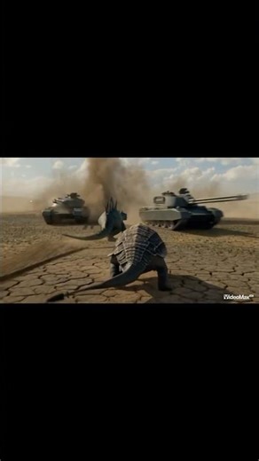 Stegosaurus and Ankylosaurus vs Battle Tanks! #ai #dinosaur #battle #epic #tank