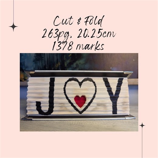 Book Folding Pattern (cut and Fold): Joy With a Heart - Etsy