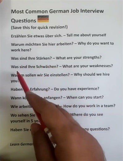 Title: Most Common German Job Interview Questions