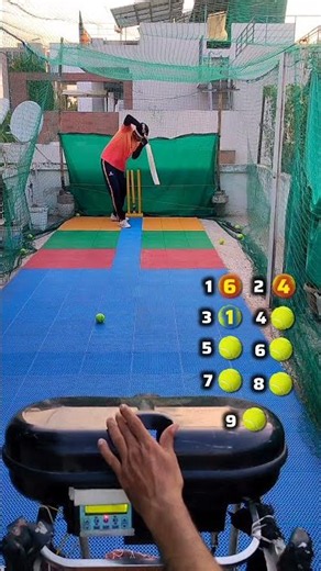 HOME Cricket Batting Practice😍| cricket bowling machine practice #cricket🔥#youtubeshorts #shorts