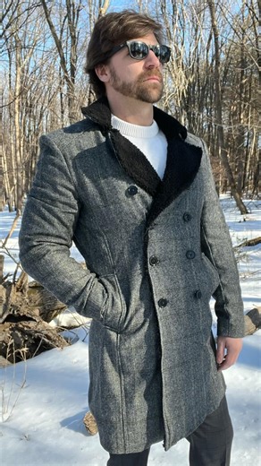 I made a Peacoat with only Etsy Fabrics #fashion #sewing #mensfashion #overcoats #bespoke #handmade