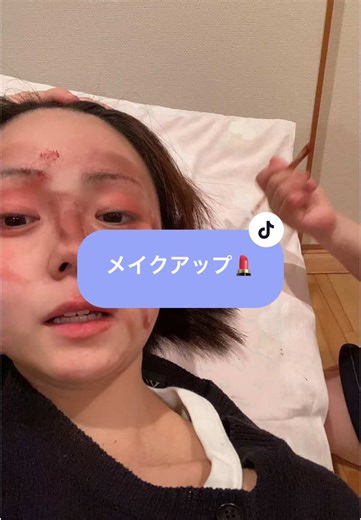 みらいにお化粧してもらいました🤣🤣🤣#子供のいる暮らし #3歳