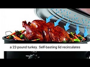 Oster Roaster Oven with Self-Basting Lid, 18 Quart, Black (CKSTRS18-BSB-W)