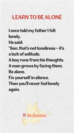 LEARTO BE ALONE.....#tricks#quotes #selfimprovement#shorts#motivation