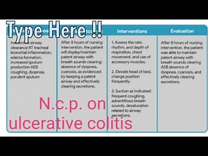 ulcerative colitis, nursing care plan (ncp)