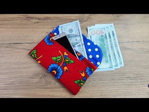 Easy Fabric Wallet with Just One Stitch – Perfect for Beginners!