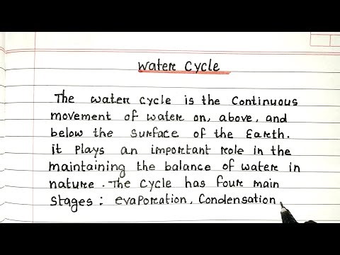 Essay on Water Cycle | Handwritten English Essay | Water Cycle Essay