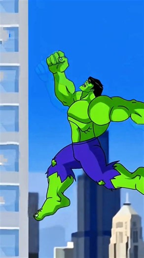 Rad Hulk throws Hulk off the building Angryhulk Transformation #hulks #funny #angry