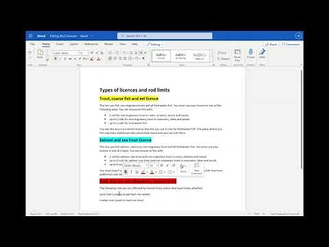 Word Processing - Microsoft Word - Document Formatting Example