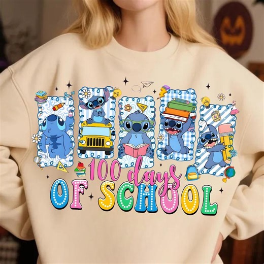 100 Days of School Alien Cartoon PNG, School Shirt Design (digital Download) - Etsy