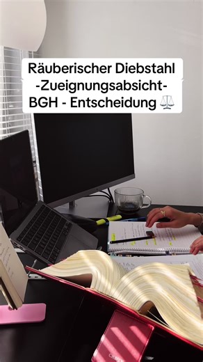 Räuberischer Diebstahl und Zueignungsabsicht im BGH